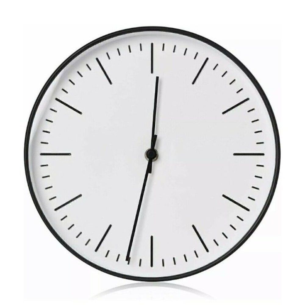 RCA RCWC10BW Wall Clock, 10" Round - Black New in Box